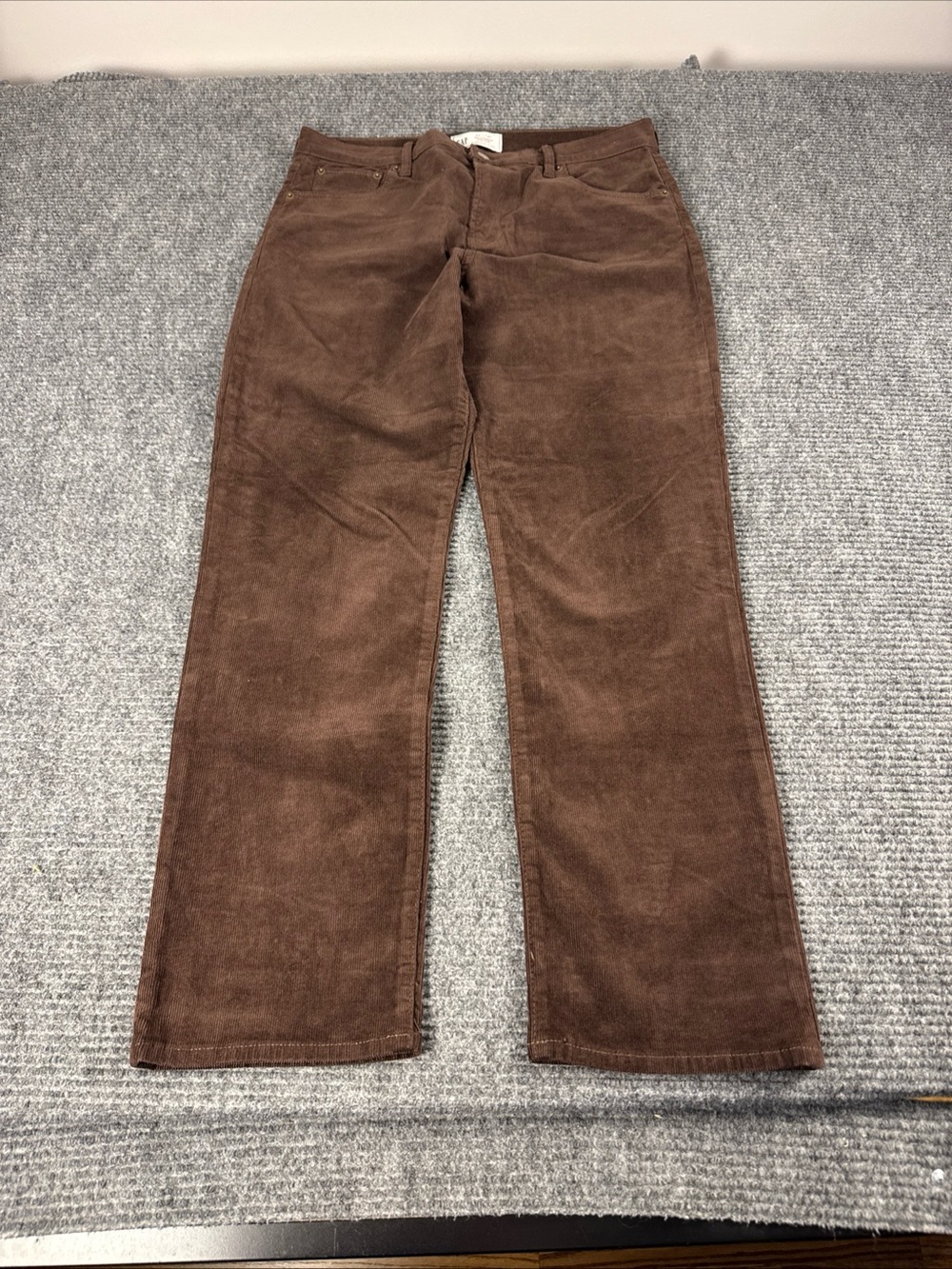 Gap Womens Corduroy 90s Straight High Rise Pants Size 32/14R Brown Preppy Boho